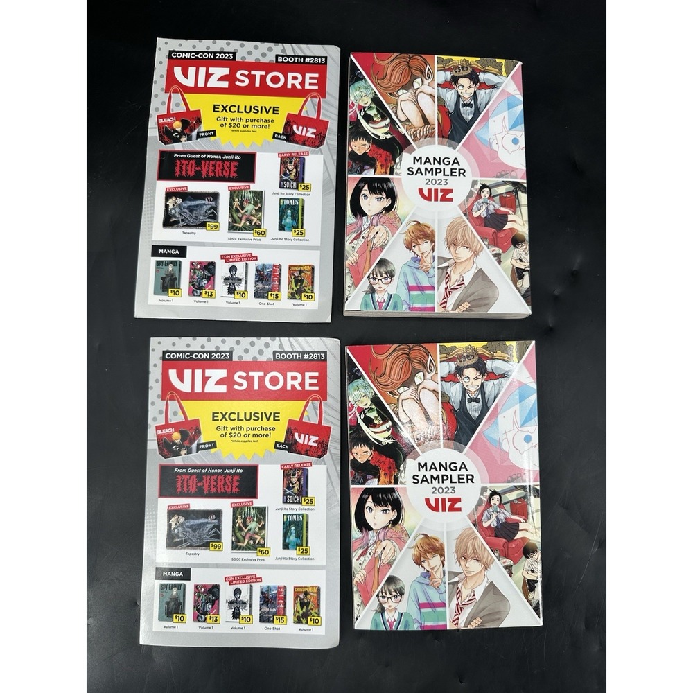 Lot Of 2 RARE PROMO: VIZ Manga Sampler 2023 Featuring Compilation of Manga